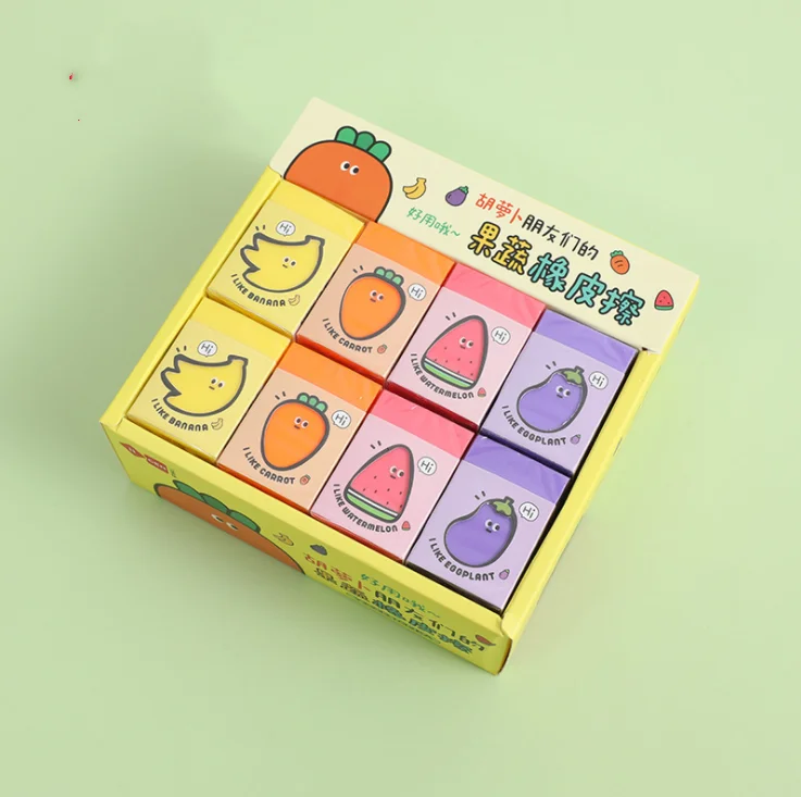 Ластик для рисования овощей и фруктов 2 шт./лот | Канцтовары офиса дома