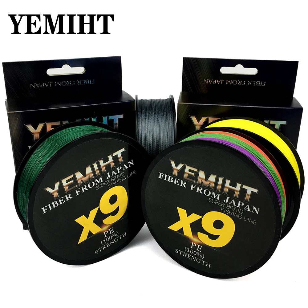 Плетеная леска YEMIHT 9 нитей 100/300/500 м 20 80 фунтов PE для морской и рыбалки|Рыболовные