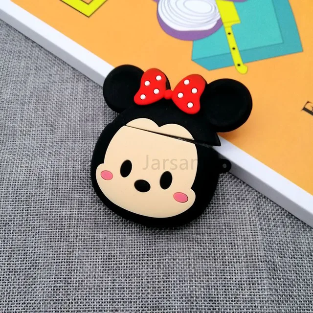 Minnia head3D Чехол s для Apple AirPods 2, мягкий мультяшный беспроводной чехол для наушников Air Pods, чехол для зарядки Airpods, силиконовый чехол - Цвет: Minnia head3D