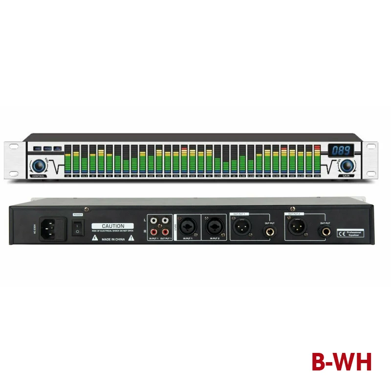 Двойной 31 полосы аудио цифровой эквалайзер Аудио профессиональная портативная