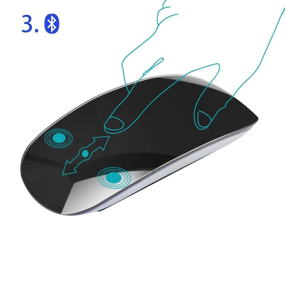 

New Ultra-thin Bluetooth Mouse Arc Touch Magic Mouse Ergonomic Wireless Gaming Mice Optical 1600DPI Office PC Gamer Mouse Mause