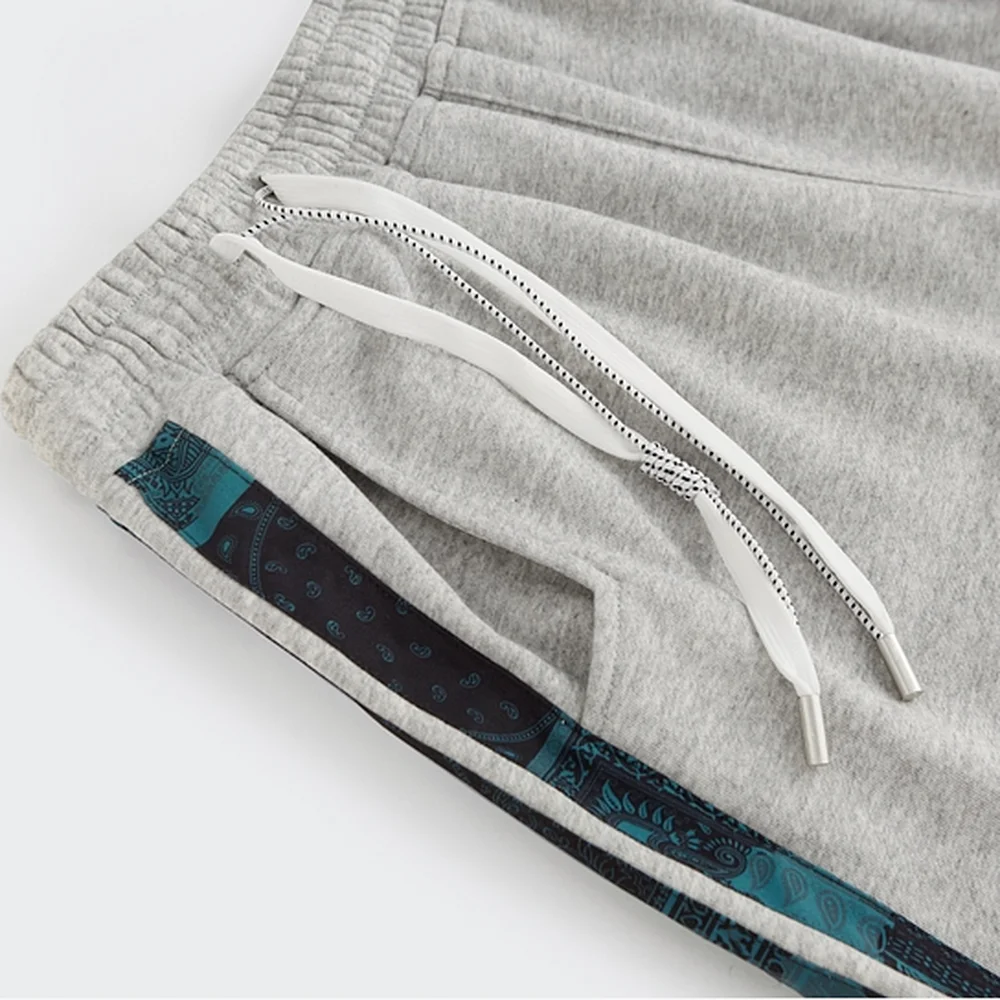 

Men's Patchwork Print Shorts 2021 Summer Mens Harajuku Causal Vintage Sweat Short Male Street Clothing Korean Fashion Short