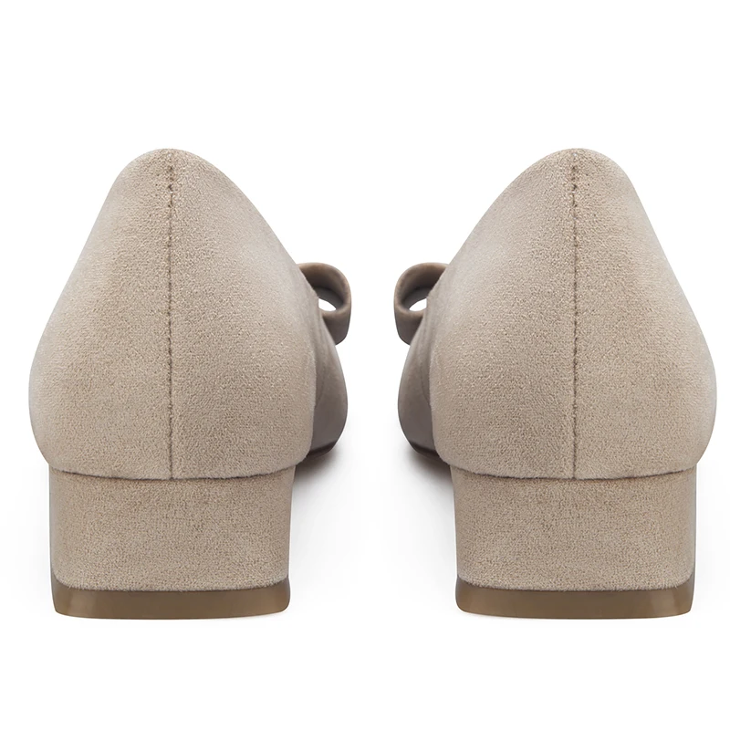 Обувь AME с закругленным носком бантом на квадратном каблуке повседневная обувь