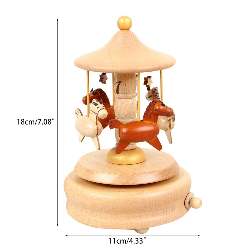 

Advanced Creative Wooden Crafts Music Box-Carousel-Birthday