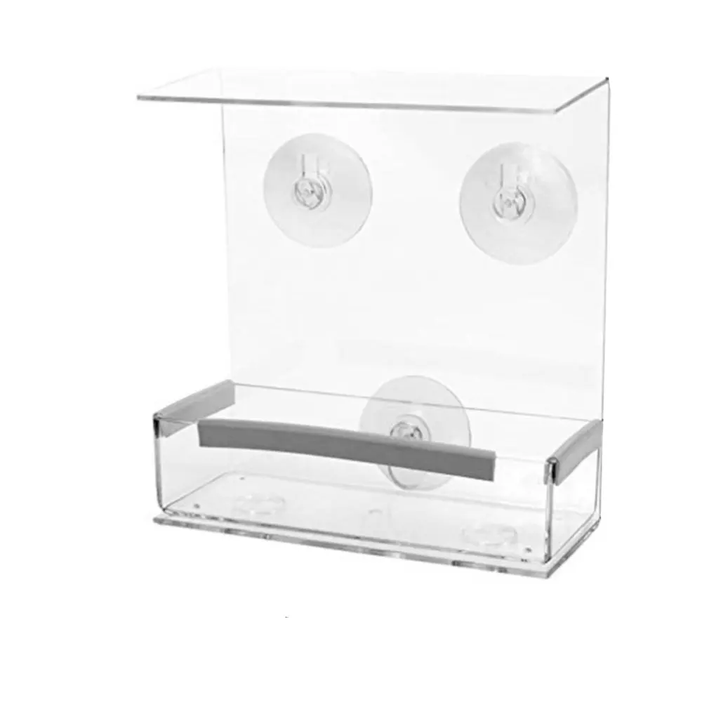 

Acrylic Hanging Bird Feeder With Strong Suction Cups Window Bird Feeder Durable Bird Feeder Clear Outdoor Birdfeeder