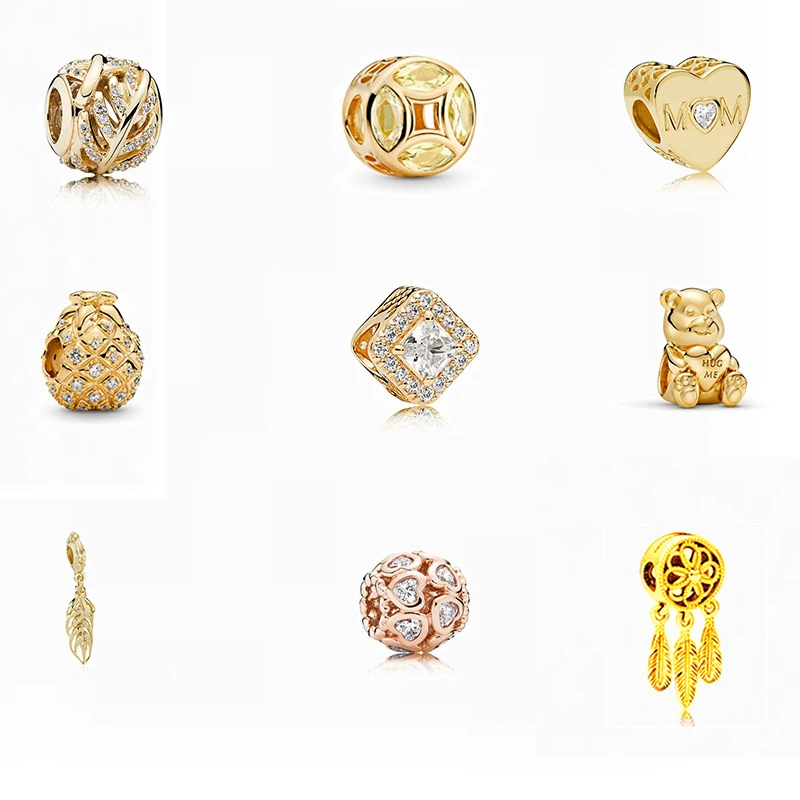 

2020 New High-quality Lucky Coin, Wheat Valley, Pineapple Bead Charm Pendant For Lady Diy Exquisite Temperament Jewelry Gift