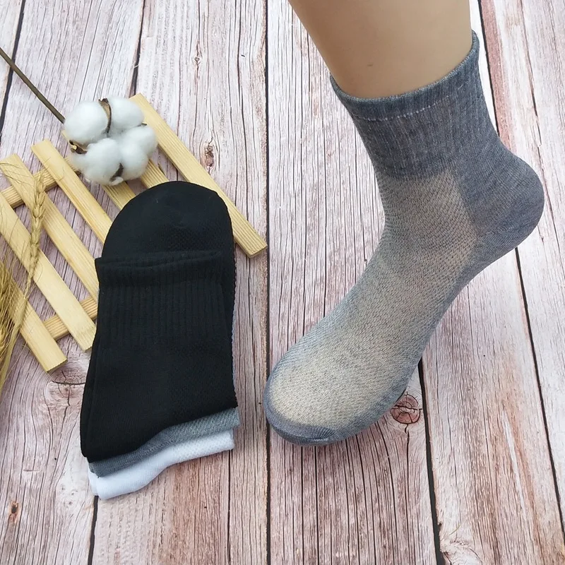 5 пар = 10 шт. женские повседневные носки дышащие сетчатые унисекс белые серые