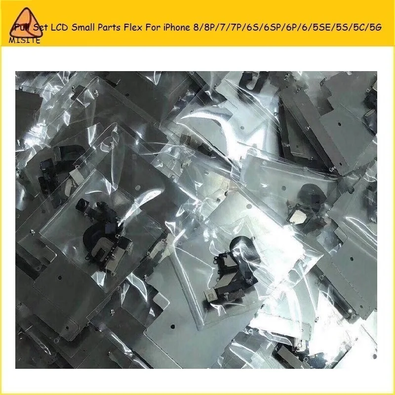 

50Pcs Tested Full Set LCD Spare Small Parts for iPhone 8 7 6s 6 Plus 5se 5s 5c 5 Earspeaker+Front Camera+Home Button Flex Cable
