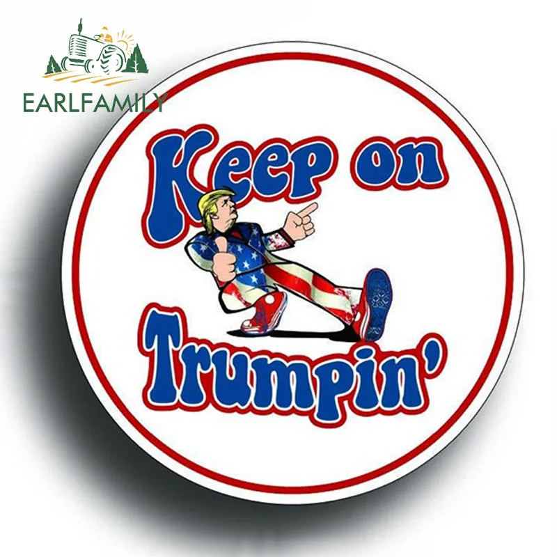 EARLFAMILY 13 см x наклейка Keep On Trumpin Дональд Трамп плакущий автомобиль грузовик