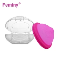 feminy medical grade silicone cup reusable menstrual disc flat fit design leak proof feminine hygiene for women menstrual cups