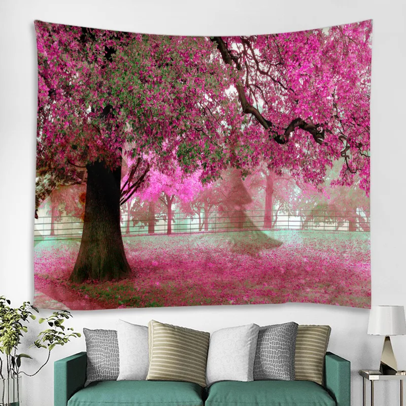 

Beautiful Red Big Tree Printed Large Wall Tapestry Cheap Hippie Wall Hanging Bohemian Wall Tapestries Mandala Wall Art Decor