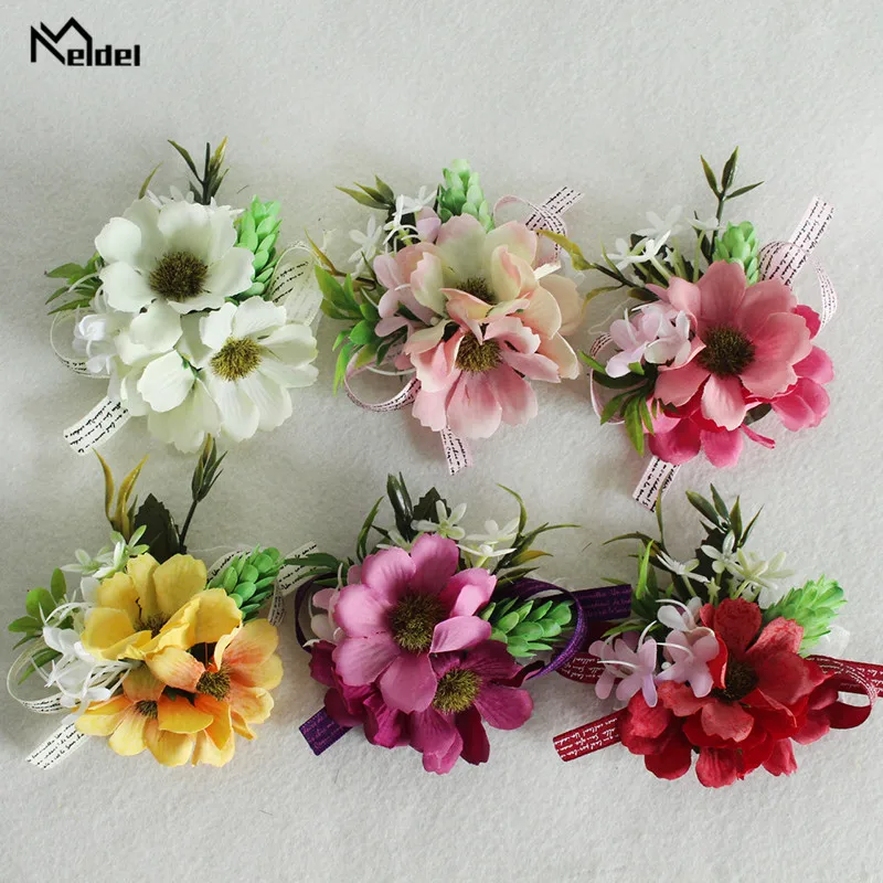 Meldel шелковая Гортензия бутоньерка для шафера свадебные цветочные бутоны