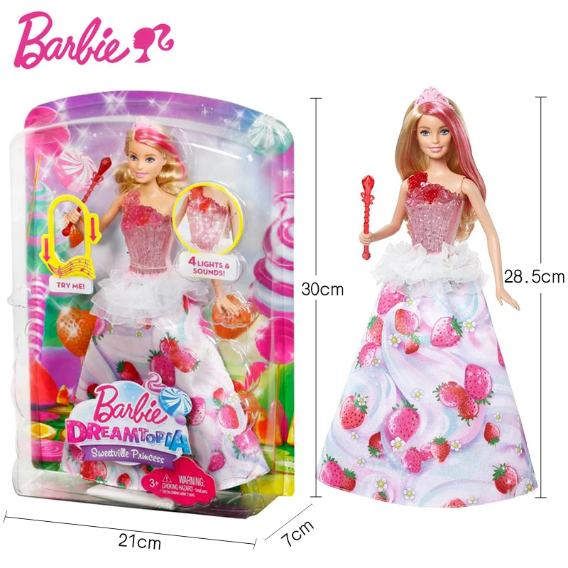 Барби красивая принцесса сладкие мечты Приключения набор милая юбка со звуком