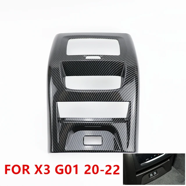 

Для BMW X3 X4 G01 G02 2018 2019 2020 2021 2022 ABS углеродное волокно задняя крышка для кондиционера tuyere M спортивные аксессуары CN