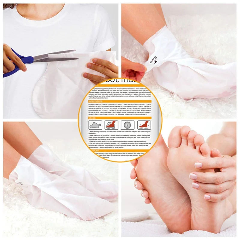 

Natural Ginseng Foot Mask Lasting Moisturizing Anti-peeling Remove Dead Skin Odor Anti-drying Feet Mask