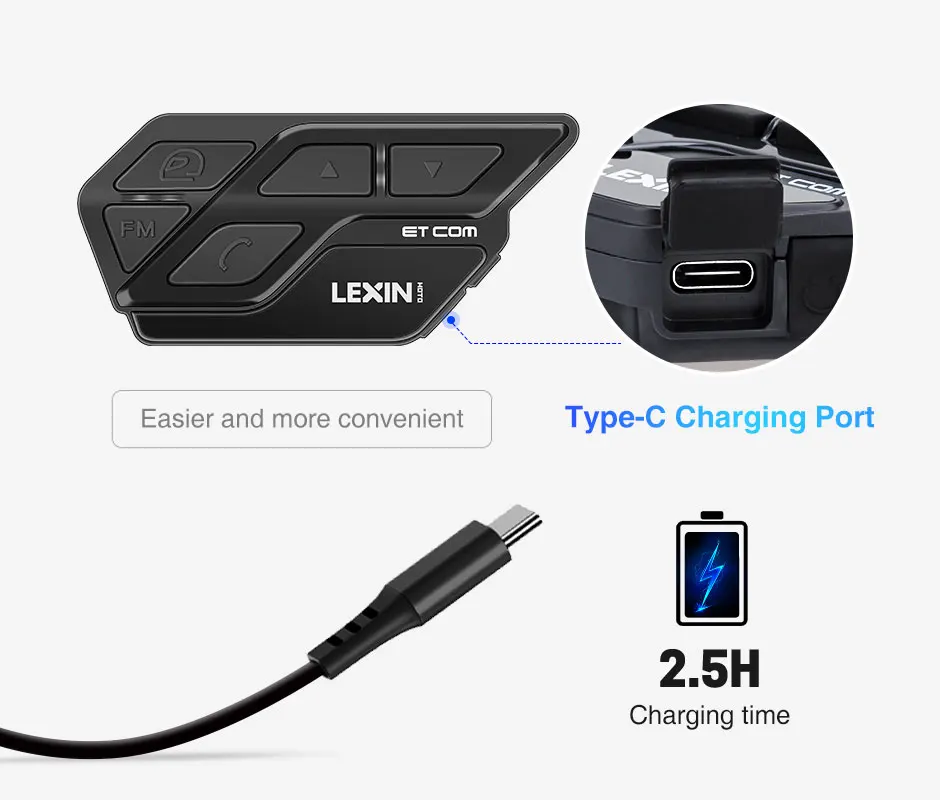 LEXIN 2 шт. ET COM 1200 м BT мотоцикл шлем Bluetooth гарнитуры для всадники Intercomunicador 5 0 с 800 мА/ч