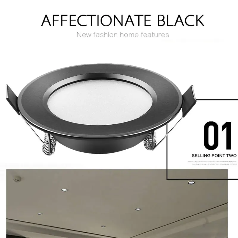 Luz descendente LED redonda Ultra brillante, 3W, 5W, 7W, 9W, 12W, 15W, aluminio AC110V, 220V, rojo, azul, verde, punto empotrado