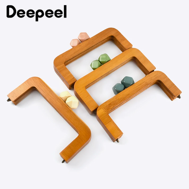 

1pc Deepeel 20*8cm Resin Head Wooden Bag Closure Handle Purse Sewing Brackets Kiss Clasp Handbag Sewing Accessory Handles BS243