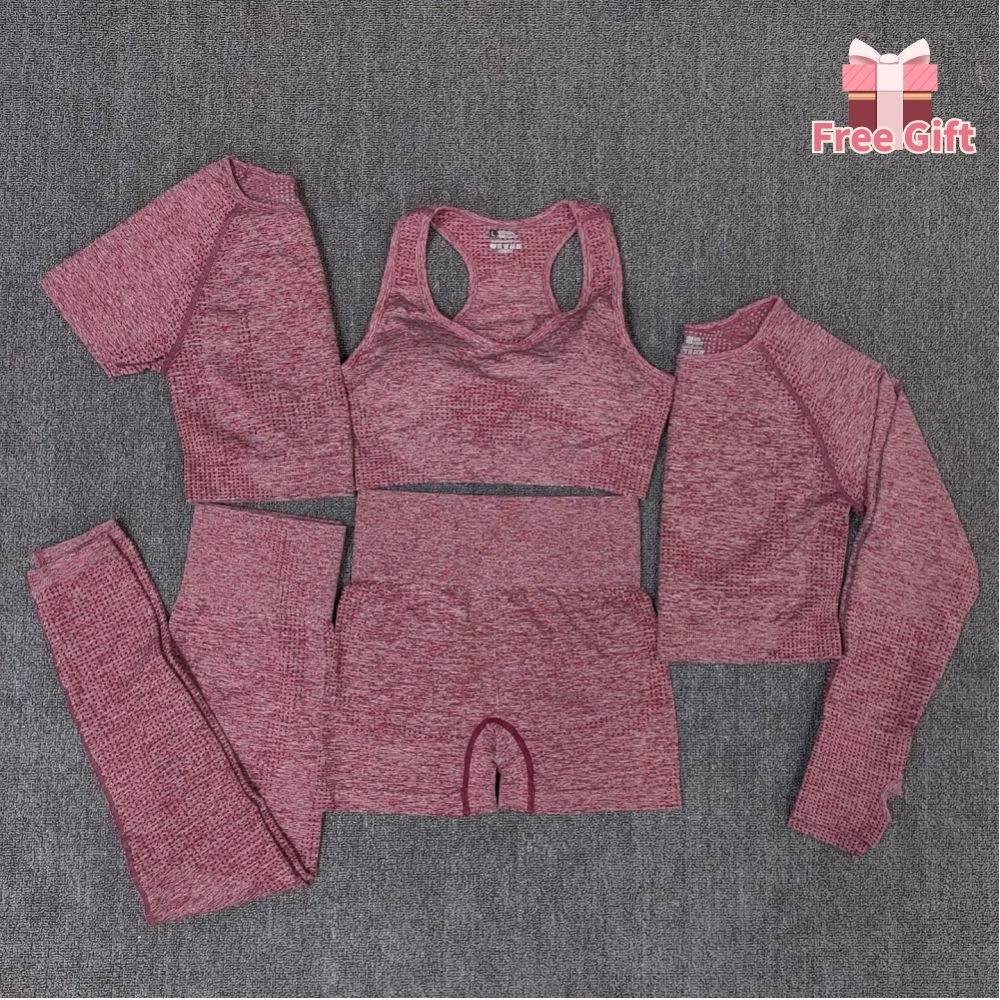 Женский бесшовный комплект для йоги спортивная одежда тренировок спортзала