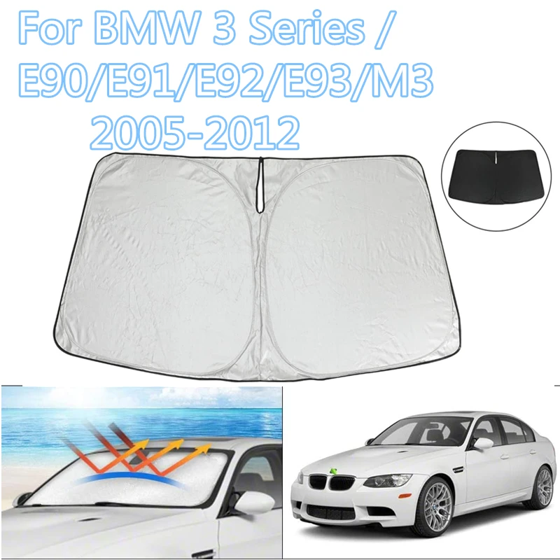 

Car Windshield Sun Shade Sunshade Foldable Window Sun Visor Protector for 2005-2012 BMW 3 Series/E90/E91/E92/E93/M3 Accessories