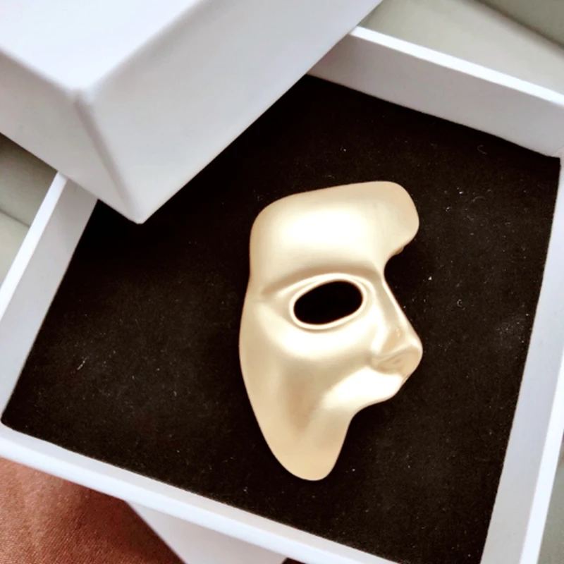 Ожерелье с маской на половину лица Ydgy, женское, матовое золото, аксессуары для женщин Ожерелье с маской на половину лица Ydgy, женское, матовое золото, аксессуары для женщин