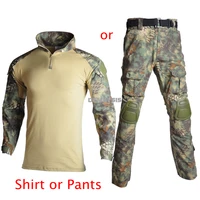 camouflage military uniform comfortable army tactical shirts pants airsoft paintball hunting shirts cargo pants elbowknee pads
