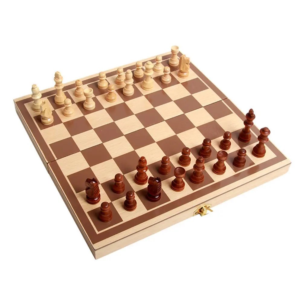 

Chess Pieces Wooden Chess Set Wooden Magnetic Chess Set Children's Folding Wooden Chess For Children