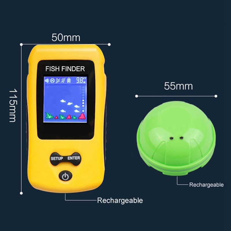 Горячие HG-перезаряжаемые портативный беспроводной эхолот гидролокатор сенсор