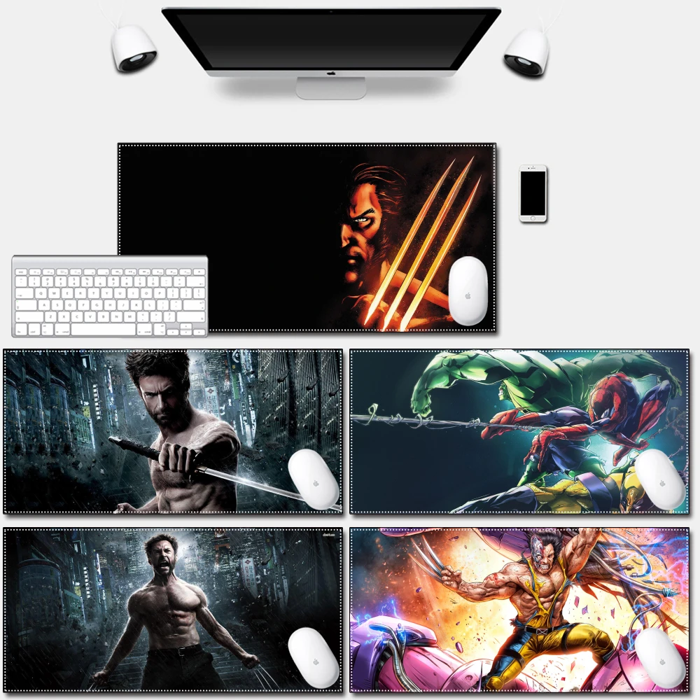 

Large Gaming Pad Cartoon 40x80cm 30x60cm Waterproof Multi-size Natural Rubber Desk Mat For Marvel pad keyboard gamer