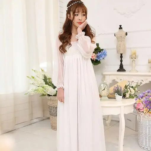 Женское шифоновое платье в пол белое элегантное платье-макси стиле Фэнтези с