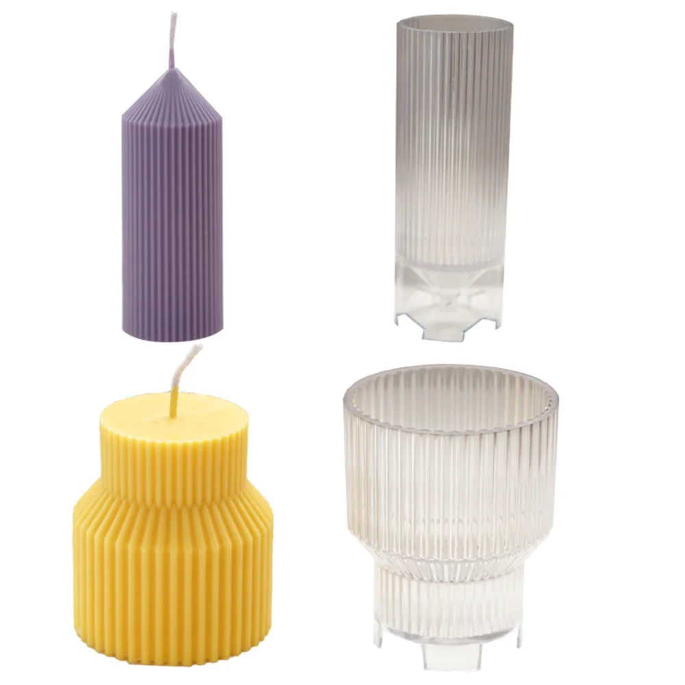 

2022 Candle Mould Cylindrical Thick Rack Spire Aromatherapy Candle Mold DIY Geometric Shaped Spire Plastic Mold Candle Mold
