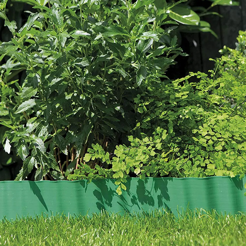 

2021 Plastic Lawn Border Fence Garden Grass Edge Border Fence Wall Roll Garden Walls Garden Outdoor Decoration DIY Curved Border