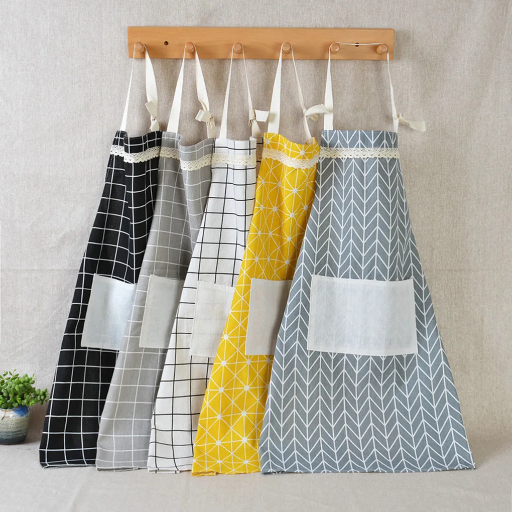 

Lovely Printing Adjustable Printing Adult Kitchen Apron Restaurant Cooking Anti-fouling Oil Proof Waterproof