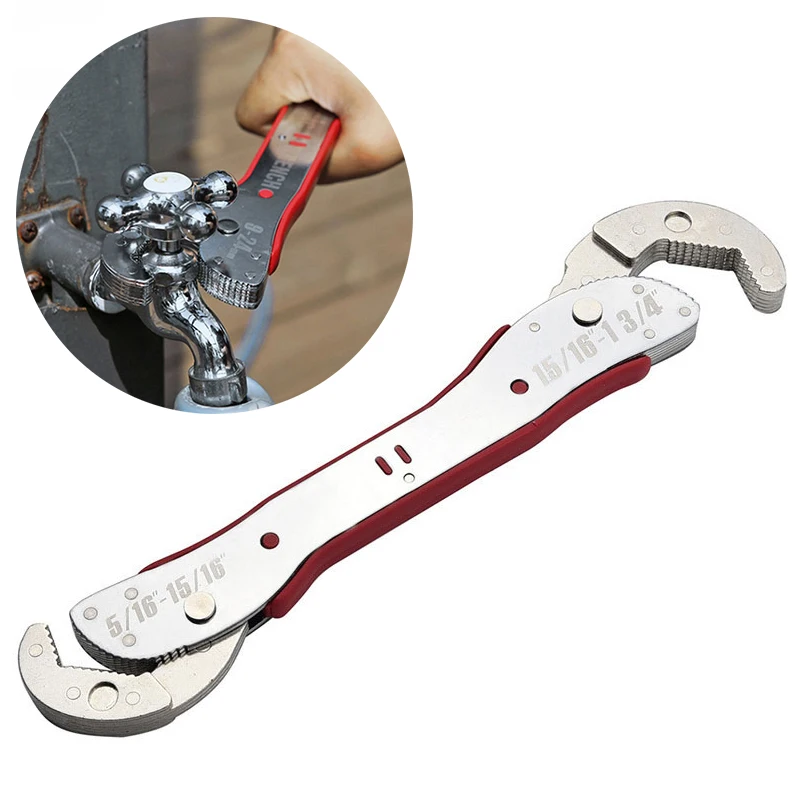 

Multifunctional Double End Magic Wrench Adjustable Spanner Hand Tools 9-45mm Universal Pipe Wrench Quick Snap Grip