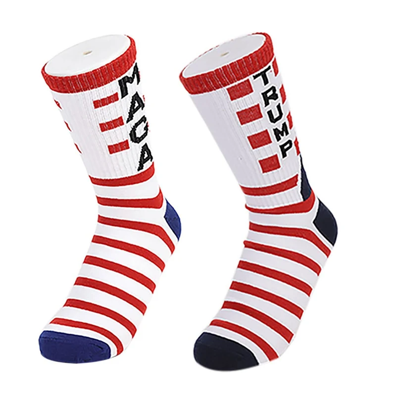 Сшитые цветные носки с принтом американского национального флага 2020 мягкие