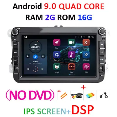 8 ядерный 4G ram 64G Android 9,0 2 DIN Автомобильный dvd-плеер gps для VW/GOLF 5 6/Polo/Passat/CC/B6/B7/Skoda/SEAT/Leon автомобильный радио мультимедиа - Цвет: 2G16G IPS DSP NO DVD