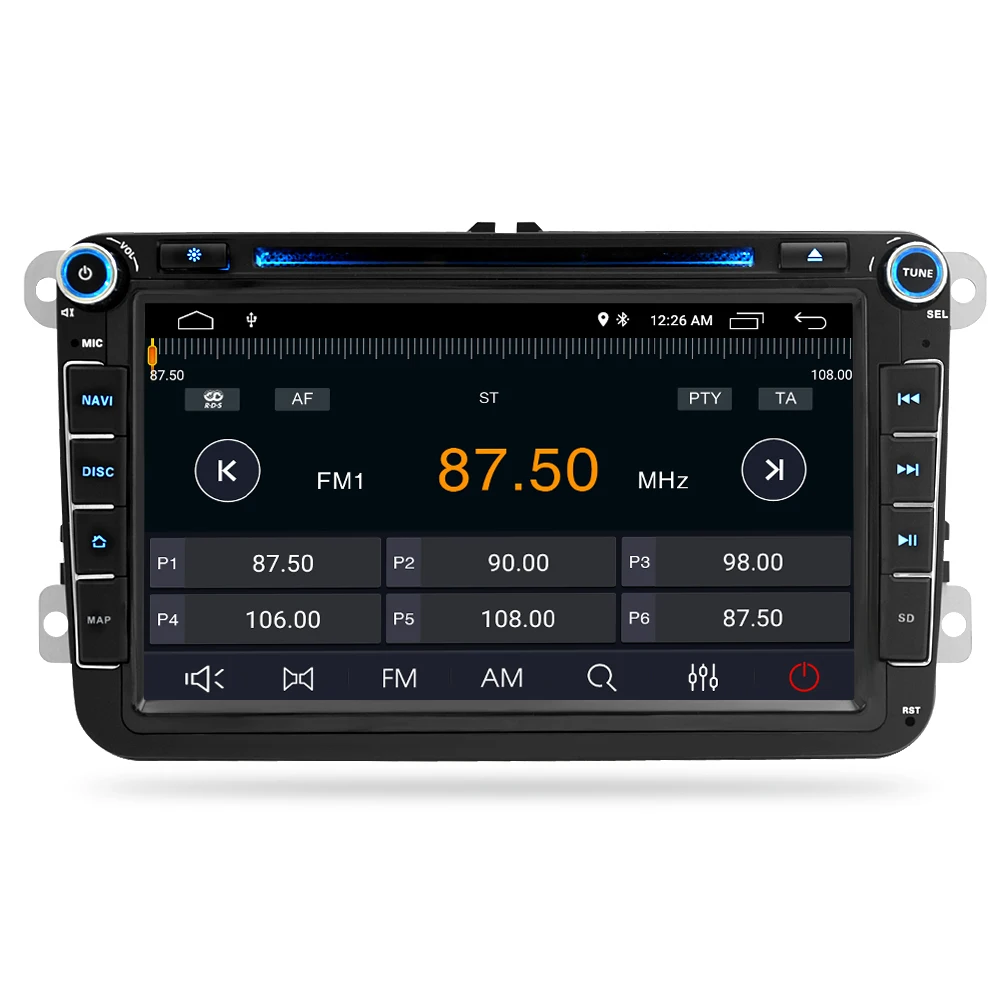 Android 9.0 Car Radio Multimedia For Skoda/Seat/Volkswagen/Passat b7/POLO/GOLF 5 6 Navigation DVD Player Bluetooth GPS Stereo | Автомобили