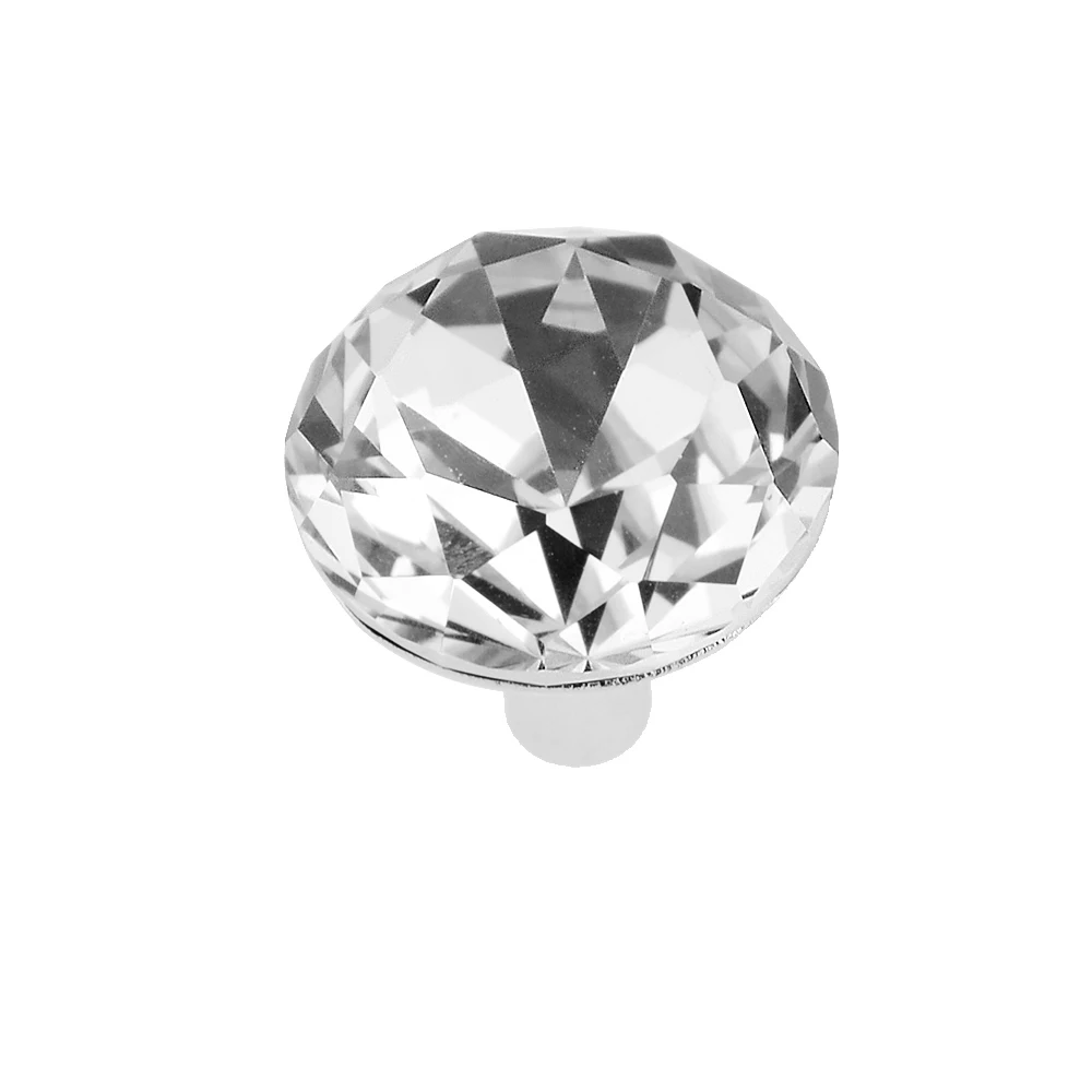 Прозрачная Хрустальная ручка в европейском стиле одно отверстие для шкафа