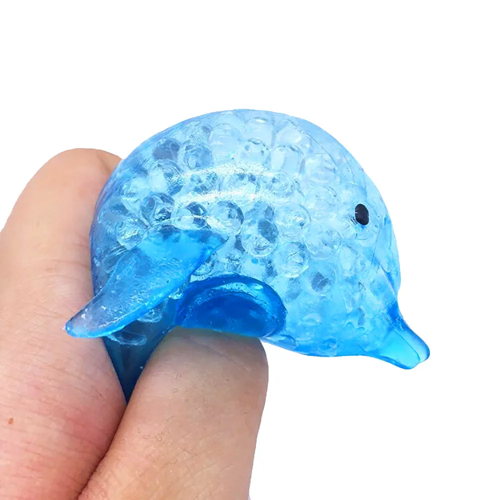 

10ml Spongy Dolphin Bead Stress Ball Toy Squeezable Stress Relief Toy Soft Dolphin Animals Model Toys Adults Kids Gift#GM