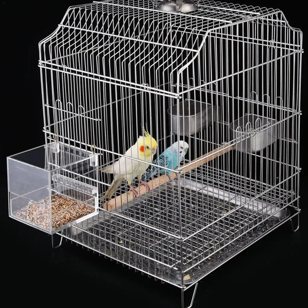 Automatic Birds Feeder Automatic Parrot Feeders Acrylic Hanging Bird Bath Cage Accessories For Bird Feeding And Bathing New