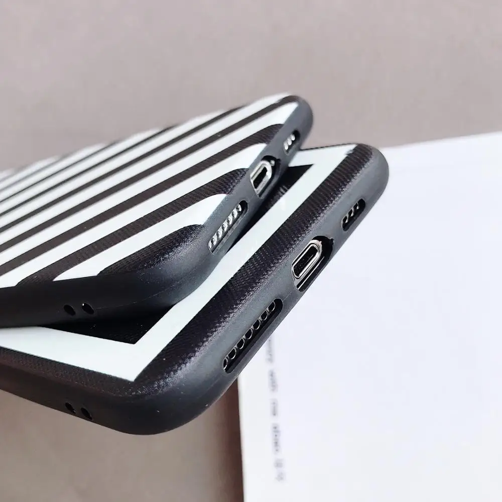 Модный жесткий чехол в горошек полоску для Xiaomi Mi CC 8 8SE 9 9E 9SE A3 Lite Белый Черный Новое