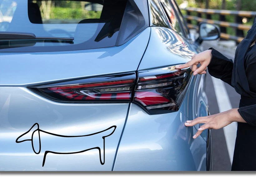 

Fuzhen Boutique Decals Exterior Accessories Dachshund Dog Creative Cartoon Window Decoration Car Stickers Decal