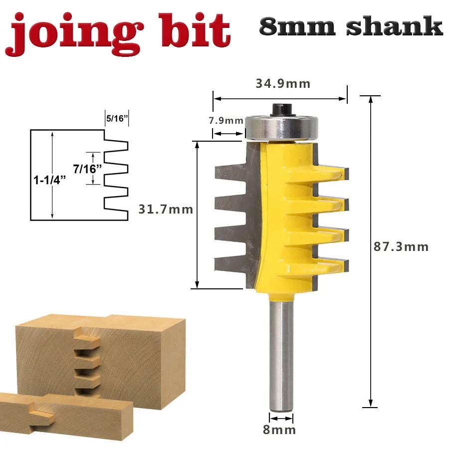 1 шт. 8 мм хвостовик анти-откидывающийся дизайн Реверсивный палец Соединение Клей