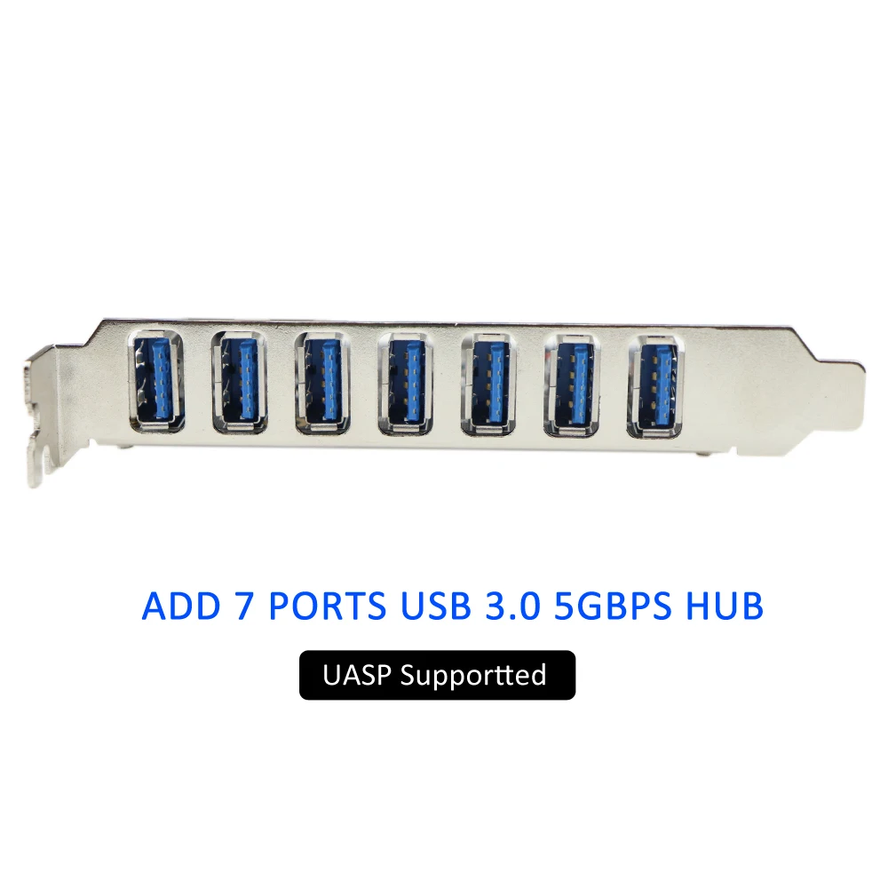 PCIe к USB 3 0 7-портовая PCI Экспресс Плата расширения PCI-E USB3.0 концентратор с разъемом