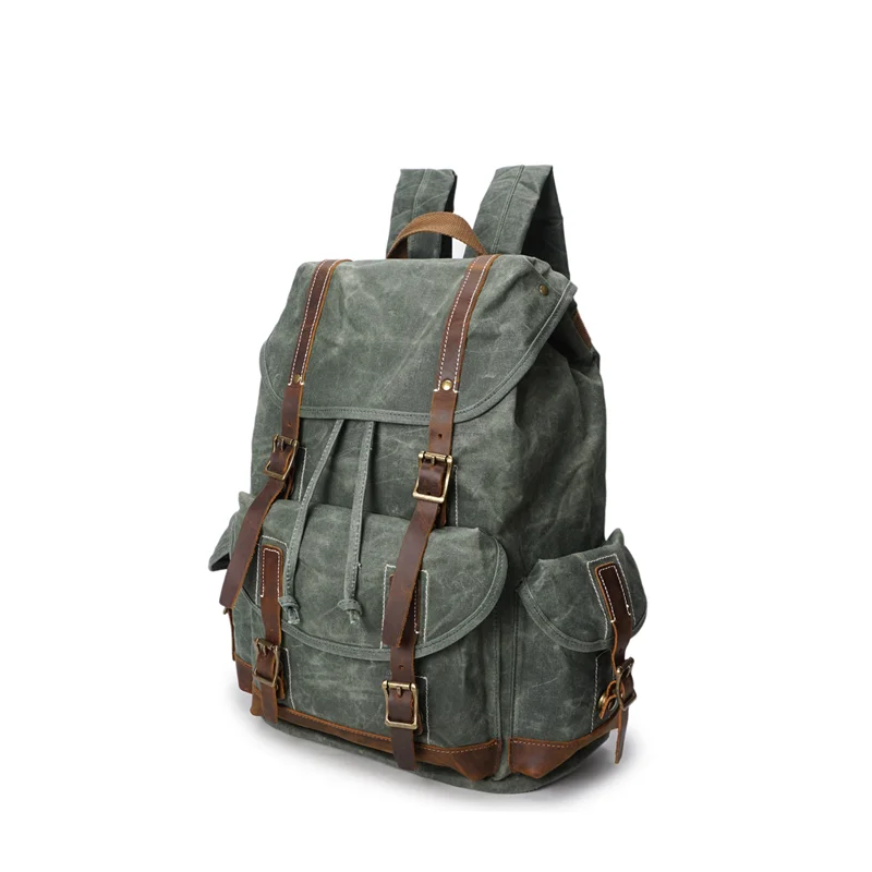 Винтажный холщовый рюкзак унисекс Jonlily повседневный восковой водонепроницаемый