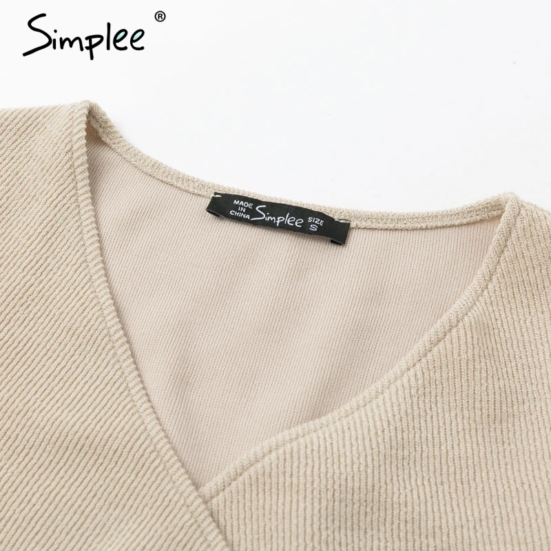 Женское трикотажное платье Simplee Осеннее/зимнее платье-свитер с длинным рукавом и