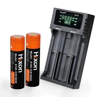 2pc battery and 2 slot charger 3000mah 18650 protected 3 7v rechargeable li ion battery for flashlights torch with pcb board