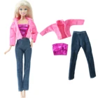 1 комплект, наряд для куклы BJDBUS, модная одежда для вечеринки, красное пальто, топ, брюки, джинсы, повседневная одежда, Одежда для куклы Барби, игрушки для девочек