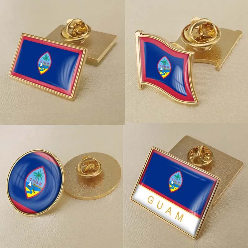 Герб Гуам гуамцы карта национальный флаг эмблема брошь значки нагрудные знаки |