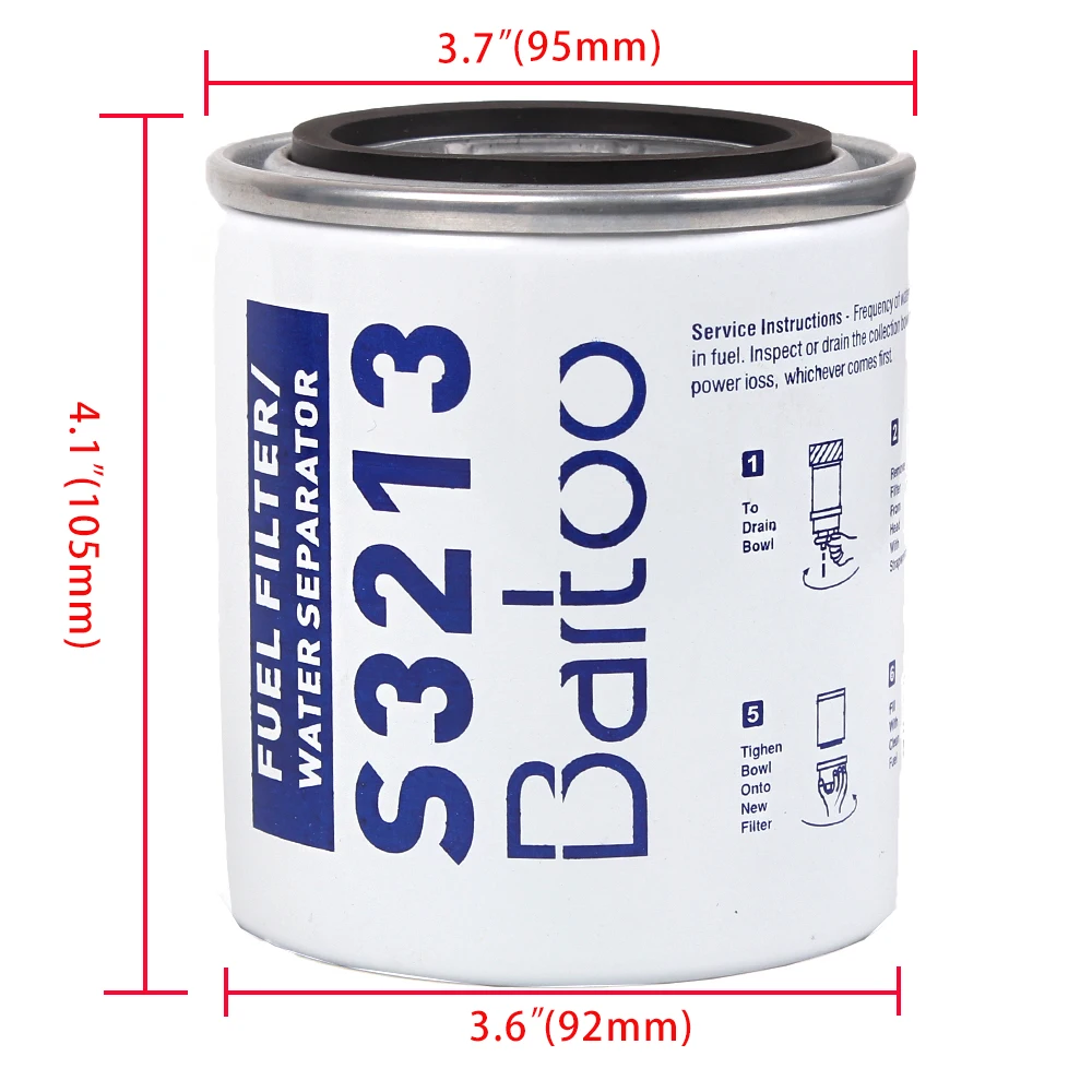 Топливный водяной сепаратор Универсальная замена белый элемент масляного